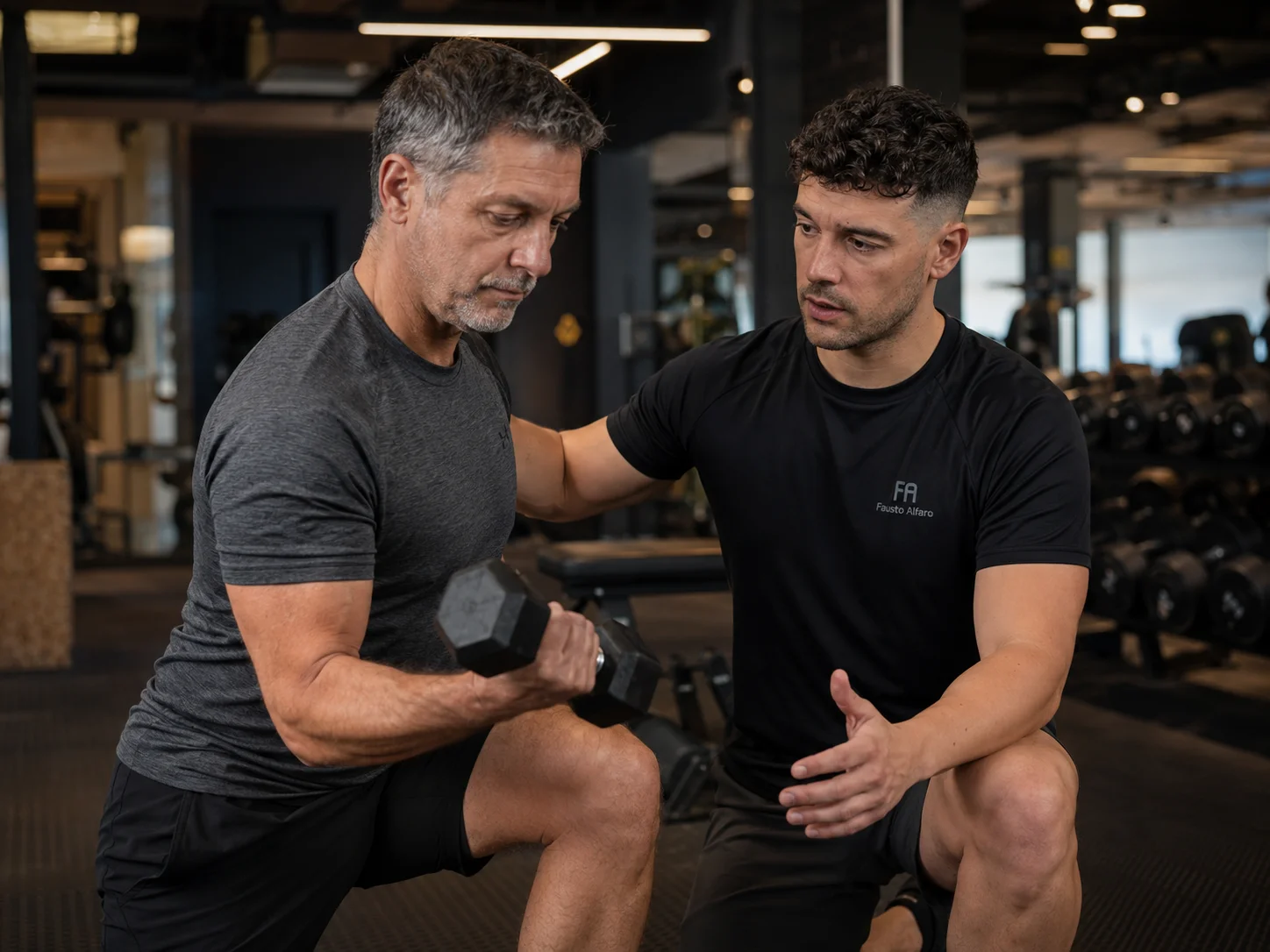 Fausto Alfaro dirigiendo una sesión de entrenamiento personal en Valencia