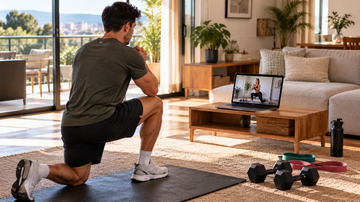 Entrenamiento personal online: sesión por videollamada en casa